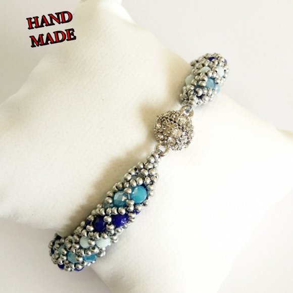 Crystal Bracelet Magnet Clip Hand Made - Picture 1 of 4